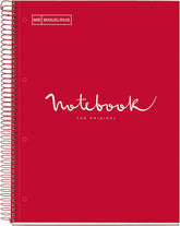 Miquelrius Notebook 1 Subject A4 150 Sheets Pillar Red - Al Masam Stationery LLC